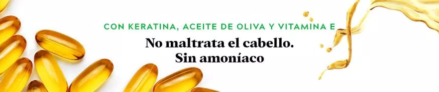 Queratina, aceite de oliva, vitamina E