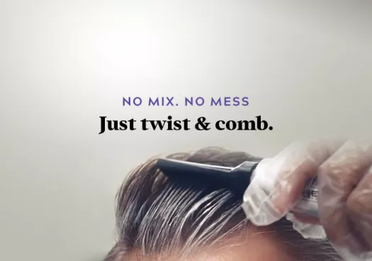 No Mix. No Mess. Just twist & comb.